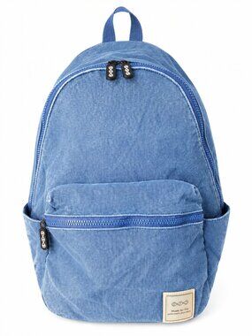 Dare To Roam DTR Blue Canvas Backpack School Travel Daypack